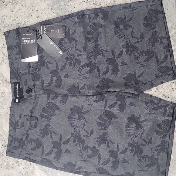 TravisMathew Inlet Shorts - Heather Gray Print Men's Shorts - Picture 1 of 10
